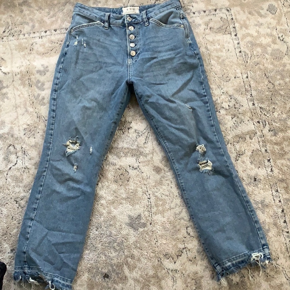 Lightly worn Free People distressed denim